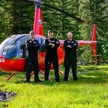 SUU Aviation helicopter and crew